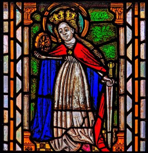 알렉산드리아의 성녀 가타리나_photo by Rolf Kranz_in the Collegiate Church of St Goar in Sankt Goar_Germany.jpg